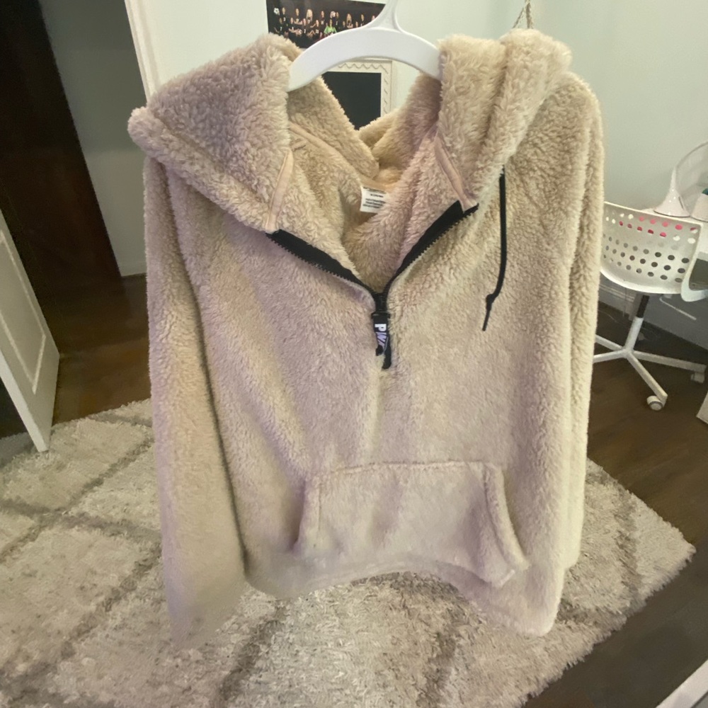 pink quarter zip
